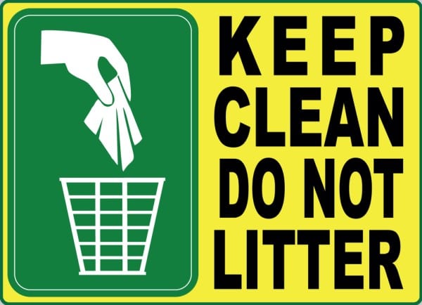 Keep clean signage